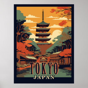 Tokyo, Japans reseaffisch Poster