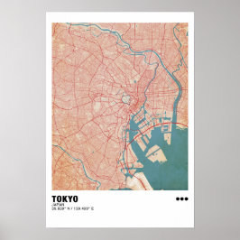 Tokyo Karta Poster - Tokyo Modern Karta