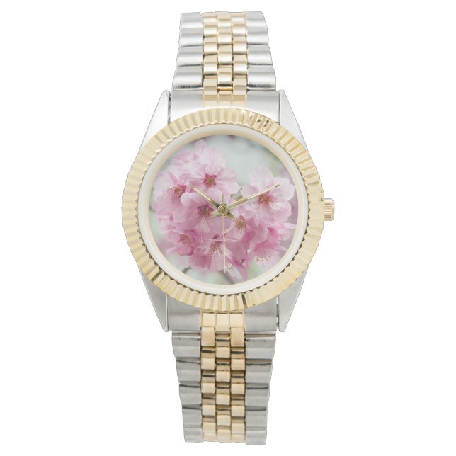 Tokyo Körsbärsblom – Rosa Sakura Blommar Armbandsur (Framsida)