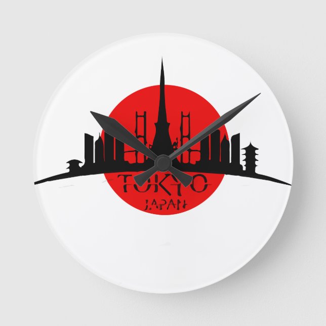 Tokyo Landmark Rund Klocka (Framsida)