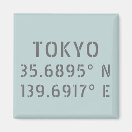 Tokyo Latitude & Longitud Magnet