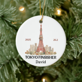 Tokyo Marathon 2025, Marathon Finisher Gift Julgransprydnad Keramik
