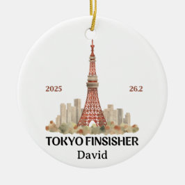 Tokyo Marathon 2025, Marathon Finisher Gift Julgransprydnad Keramik