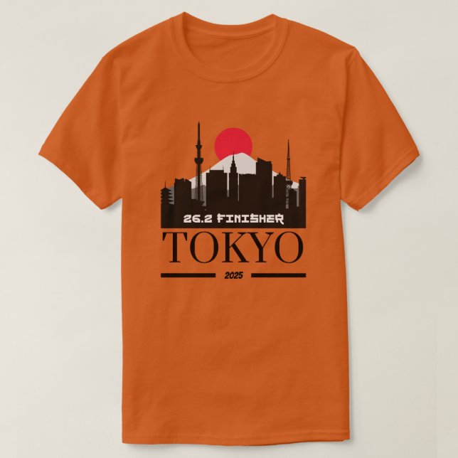 Tokyo Marathon Finisher 2025, Personlig Running T Shirt (Design framsida)