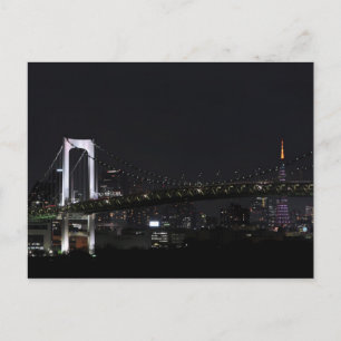 Tokyo med nattvykort vykort