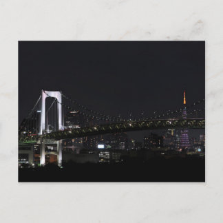 Tokyo med nattvykort vykort