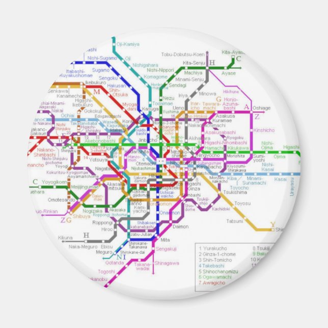 Tokyo Metro Karta Magnet (Framsidan)