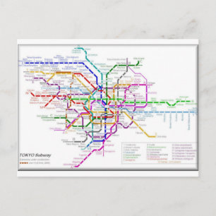 Tokyo Metro Karta Vykort