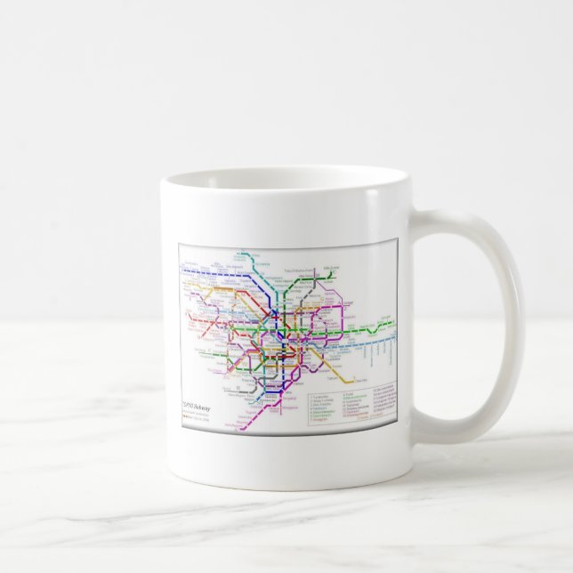 Tokyo Metrokarta Kaffemugg (Höger)