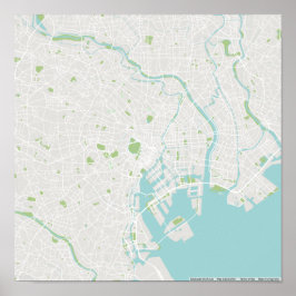 Tokyo minimalistiska karta poster