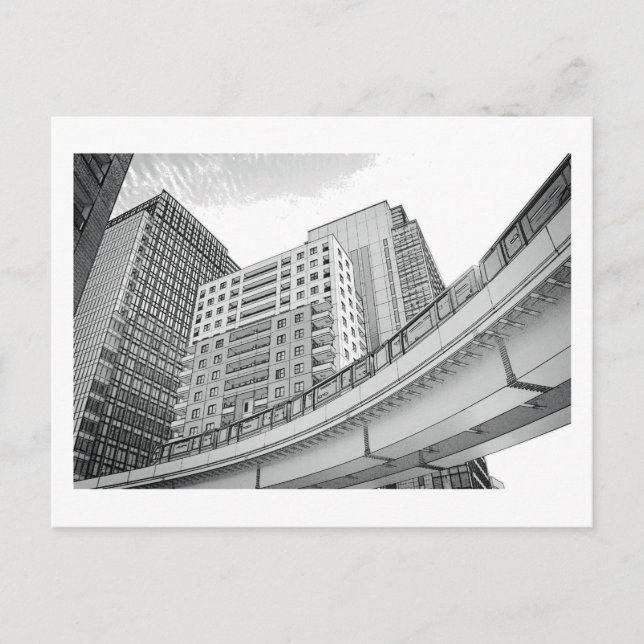 Tokyo Monorail: Shiodome, Tokyo Vykort (Framsida)