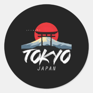 Tokyo Mount Fuji från Japan i Asien med japanska Runt Klistermärke