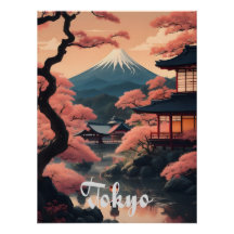 Tokyo Mount Fuji Resa Affisch