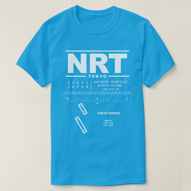 Tokyo Narita Internationell flygplats NRT T-Shirt (Design framsida)