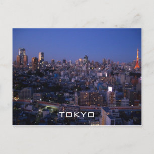 Tokyo nattskyline vykort