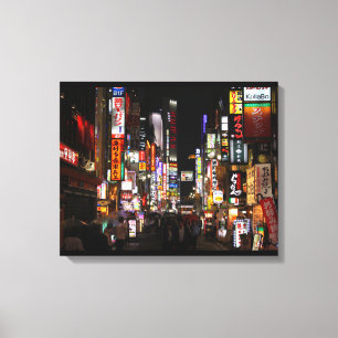 Tokyo neons på natten canvastryck