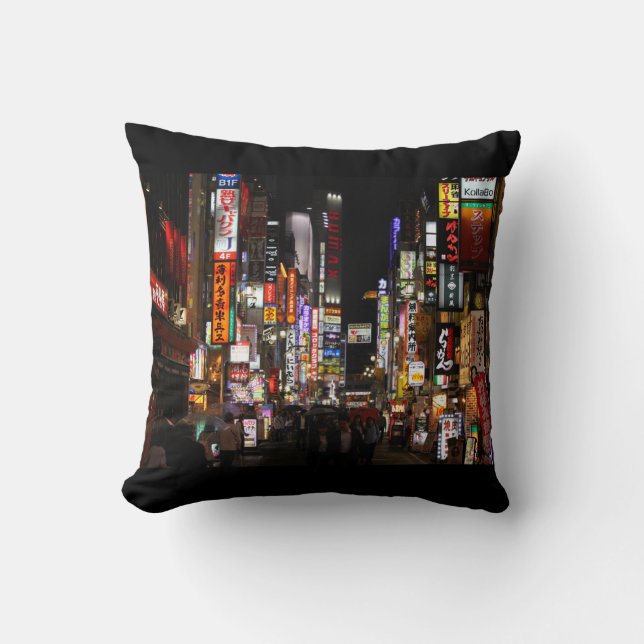 Tokyo neons på natten kudde (Framsida)