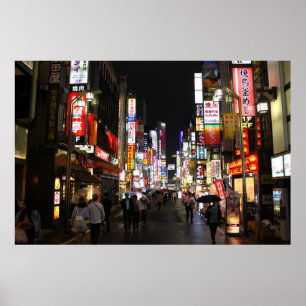 Tokyo neons på natten poster