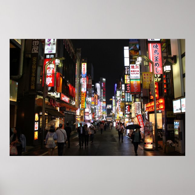 Tokyo neons på natten poster (Framsidan)
