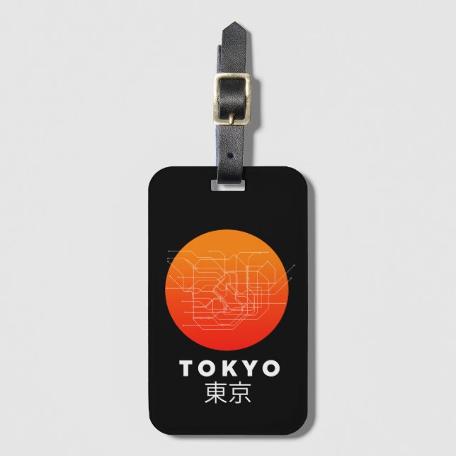 TOKYO ORANGE TUNNELBANAN ART BAGAGEBRICKA (Framsida vertikal)