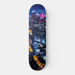 Tokyo på natten mini skateboard bräda 18,5 cm