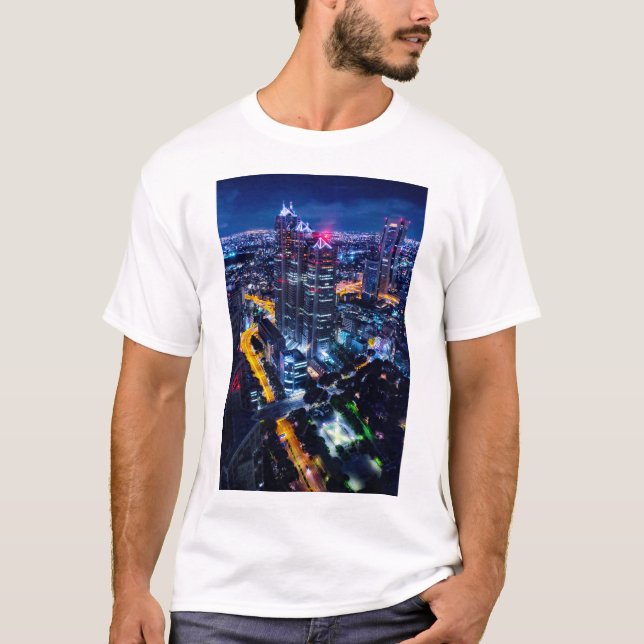 Tokyo på natten t shirt (Framsida)