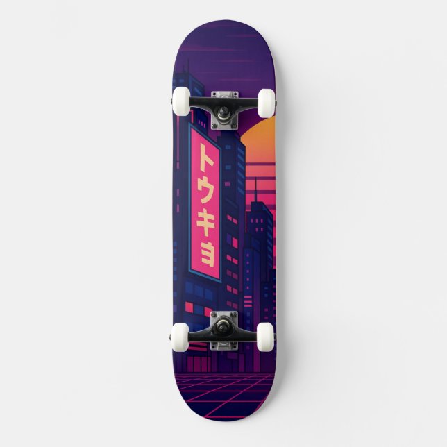 Tokyo Retro-Style Skateboard (Framsida)