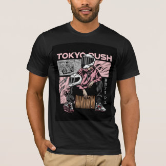 Tokyo Rush Streetwear Biker Anime Stil T Shirt