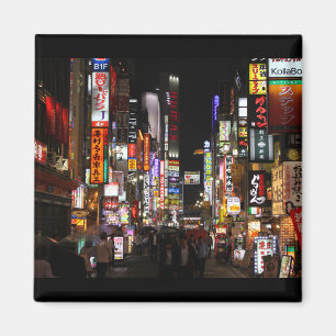 Tokyo Shinjuku neon vid natt Magnet