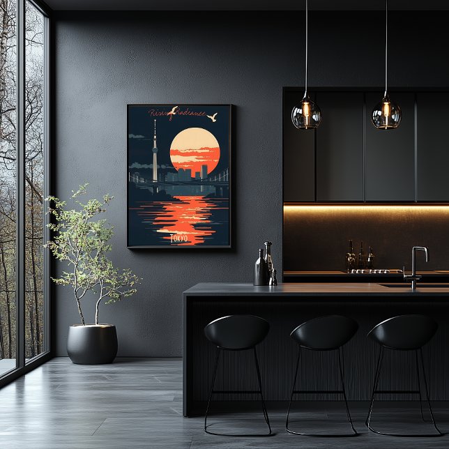 Tokyo Solnedgång - Stadssiluett Poster (Skapare uppladdad)