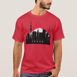Tokyo Stadssilhuett Japan Souvenirs vänner T Shirt