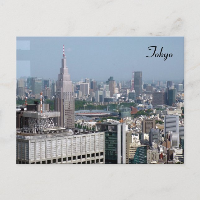 tokyo-stadsvy vykort (Framsida)