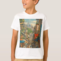"Tokyo Street Scene: A Herge-Inspired, Tin-Tin Sty