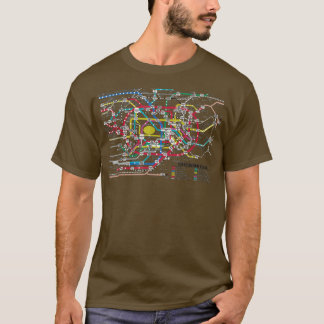 Tokyo Subway Map - Map of the Tokyo Subway System T Shirt