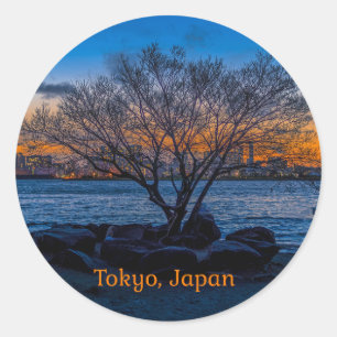 Tokyo Sunset, konstnärligt fotografi, Runt Klistermärke