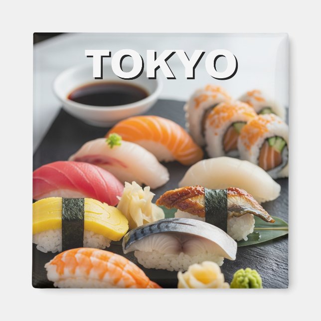 Tokyo Sushi Japanska Cuisineet Magnet (Framsidan)
