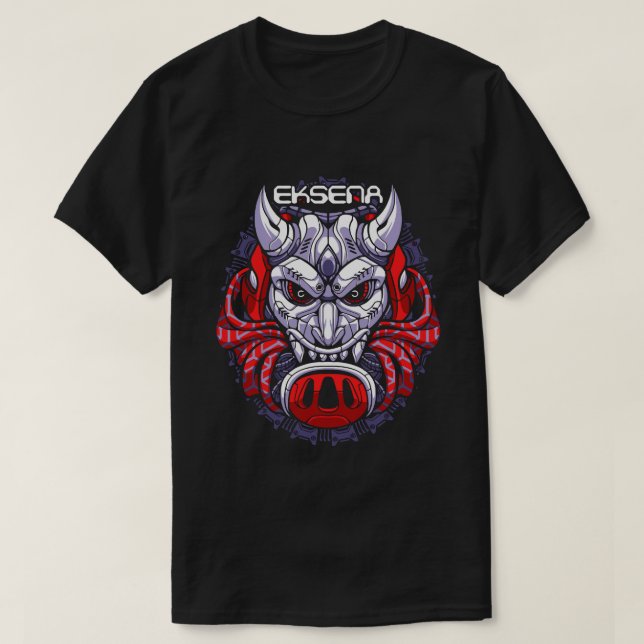 Tokyo-Tiger Oni Mask Japansk Art Classic T-Shirt (Design framsida)