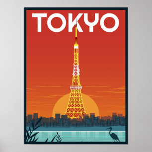 Tokyo Torn Japan-rekreationserbjudanden för resor Poster