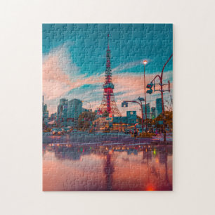 Tokyo Torn Minato-Ku Japan Cityscape Sunset Pussel