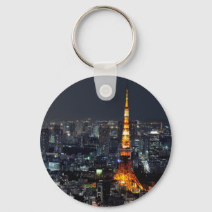 Tokyo torn vid natt nyckelring