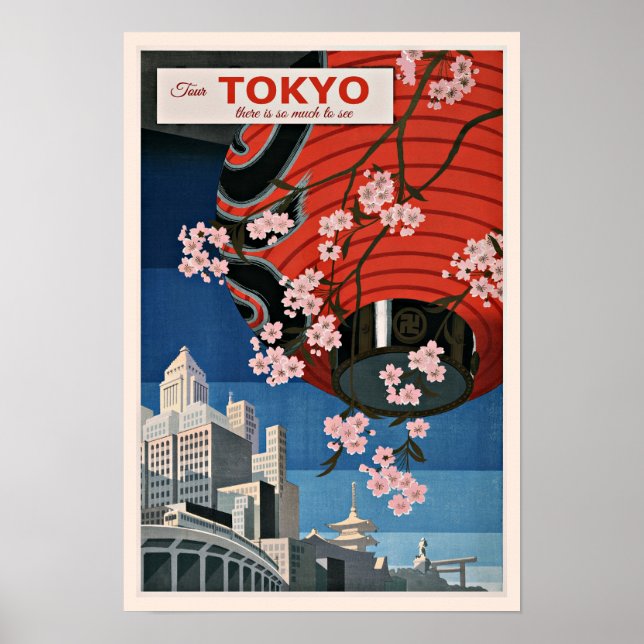 Tokyo Tour, vintage resor poster (Framsidan)