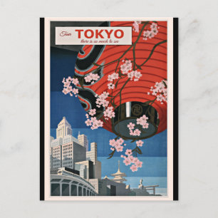 Tokyo Tour, vintage resor poster Vykort