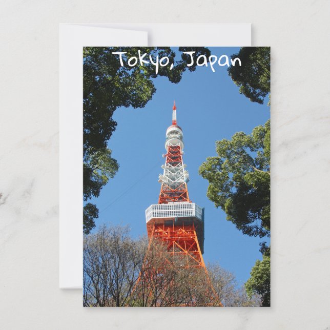 Tokyo Tower, Japan-kort (Framsida)