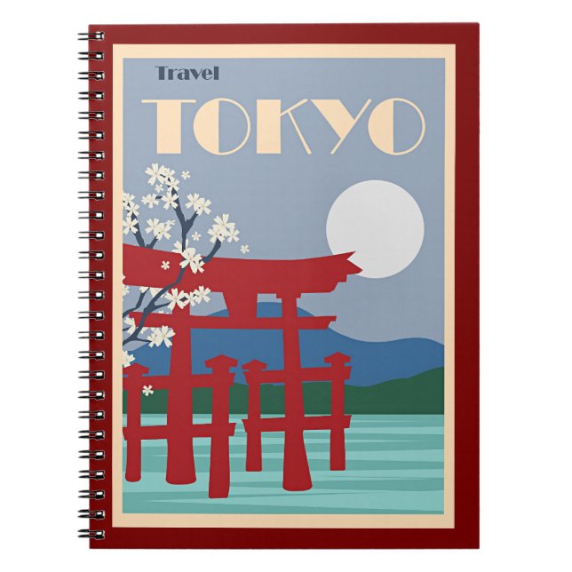 Tokyo Travel Poster Anteckningsbok (Framsidan)