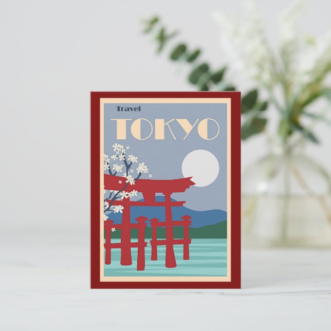 Tokyo Travel Poster Vykort (Stående Fram)
