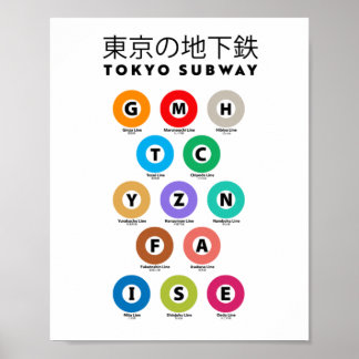 TOKYO TUNNELBANAN GUIDE 東 京 の 地 下 鉄 POSTER