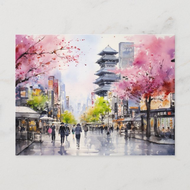 Tokyo Vibes - Stadsscenariotryck Vykort (Framsida)