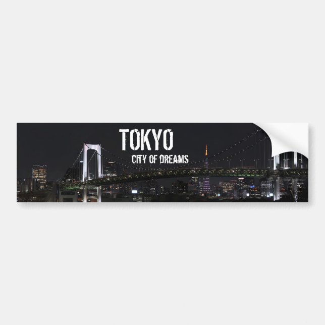 Tokyo vid natt bildekal (Framsidan)