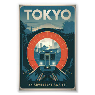 Tokyo vintage fototryck
