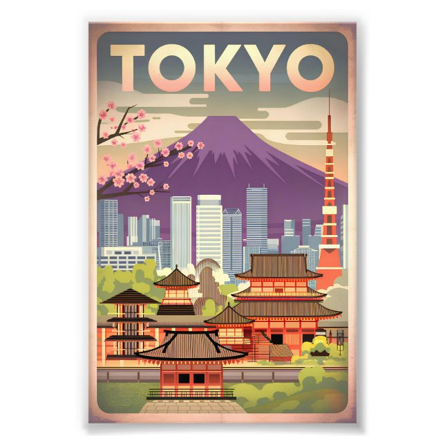 Tokyo vintage fototryck (Framsidan)